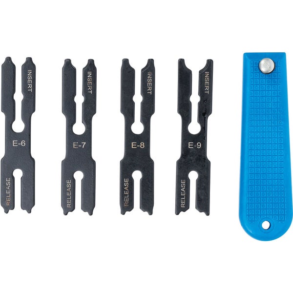 Werkzeugsatz zum Lösen von Steckverbindungen mit blauem Griff