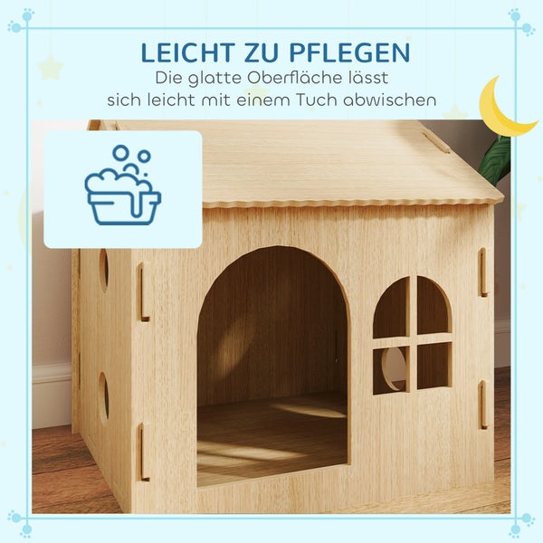 Puppenhaus aus Holz, leicht zu reinigen