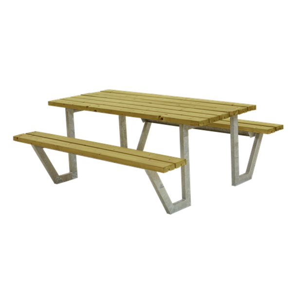 Picknicktisch, Gartentisch, Gartenmöbel  WEGA - 177cm - 6 bis 8 Plätze - Farbe natur