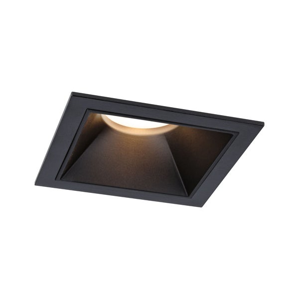 LED Einbauleuchte 3-Step-Dim Cole Coin 1er-Set IP44 eckig 88x88mm Coin 6W 470lm 230V dimmbar 2700K Schwarz