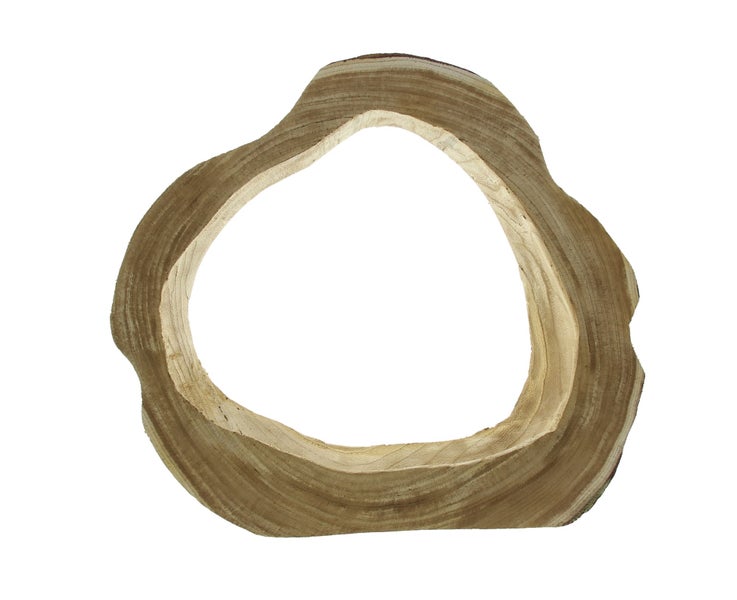 FRANK FLECHTWAREN | Holzdeko Artwork, HOLZ, ca. 43 x 38 x 12 cm