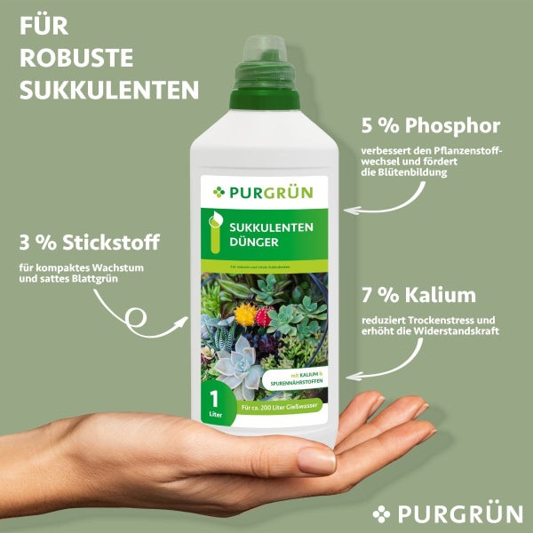 Purgrün Sukkulenten-Dünger 1 Liter