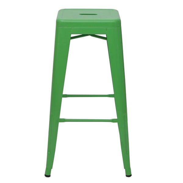 Hocker aus Metall mit quadratischer Sitzfläche