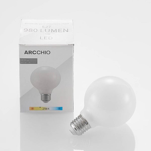 Arcchio LED-Leuchtmittel E27 Globe, 980 Lumen, 4 Watt, warmweiß 2700 Kelvin, mit Verpackung.