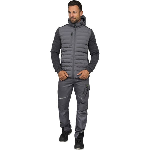 Leibwächter Hybridjacke Übergangsjacke grau Gr. L Herren
