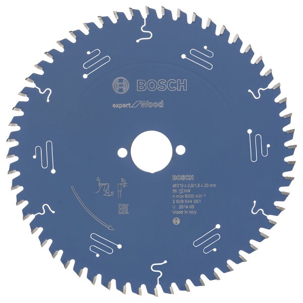 Bosch Kreissägeblatt Expert for Wood für Handkreissägen 210 x 30 x 2,8 mm 56 - 2608644061