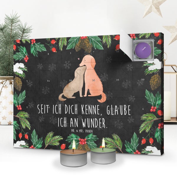 Mr. & Mrs. Panda Duftkerzen Adventskalender Hunde Liebe - Schwarz