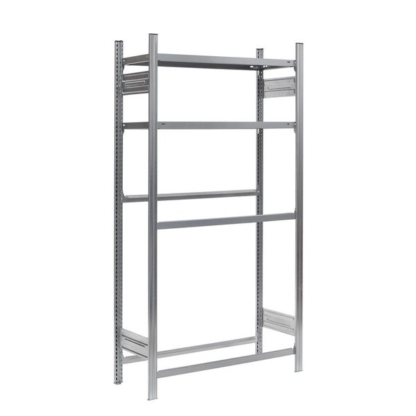 PROREGAL Getränkekistenregal & Reifenregal Chiemsee Tire Made In Germany HxBxT 200 x 106 x 43,5 cm 3 Kisten auf 1 Ebene & 4 Reifen & 2 Boards Verzinkt