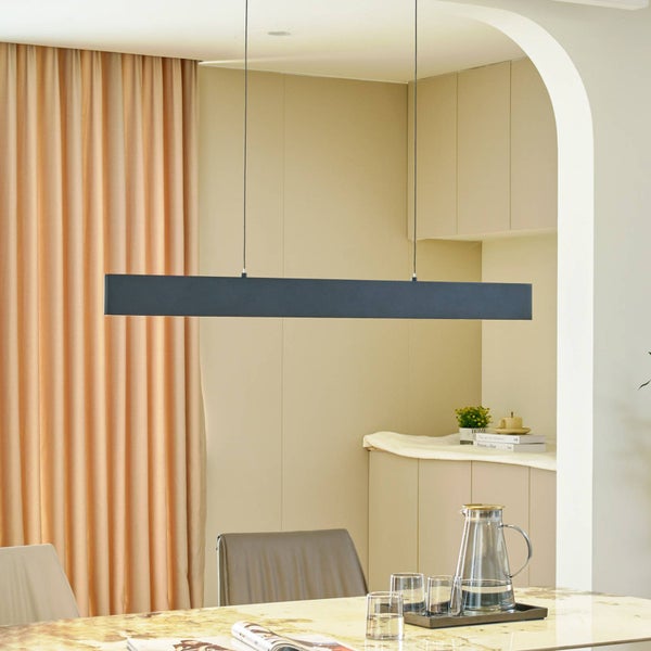 Lucande LED Philine dimmbar (Modern) in Schwarz (1 flammig, ) Wohnzimmerleuchte