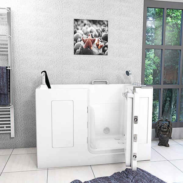 Sitzwanne Whirlpool Wanne mit Tür S07WP-TH-B-R 140x76cm
