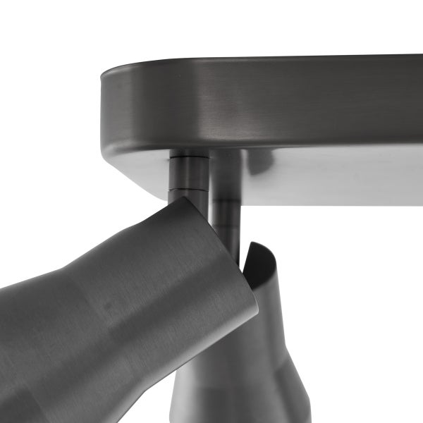 Deckenstrahler Gunmetal GU10 50 mm quadratisch 4-flammig - Stanley