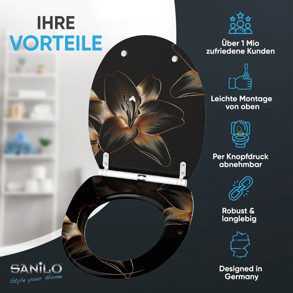 WC-Sitz mit Absenkautomatik & Top Fix Aurelia