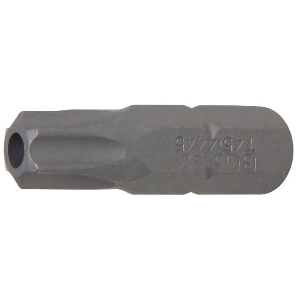 BGS Bit Länge 30 mm Antrieb Außensechskant 8 mm (5/16) T-Profil (für Torx) mit Bohrung T45 - 4445