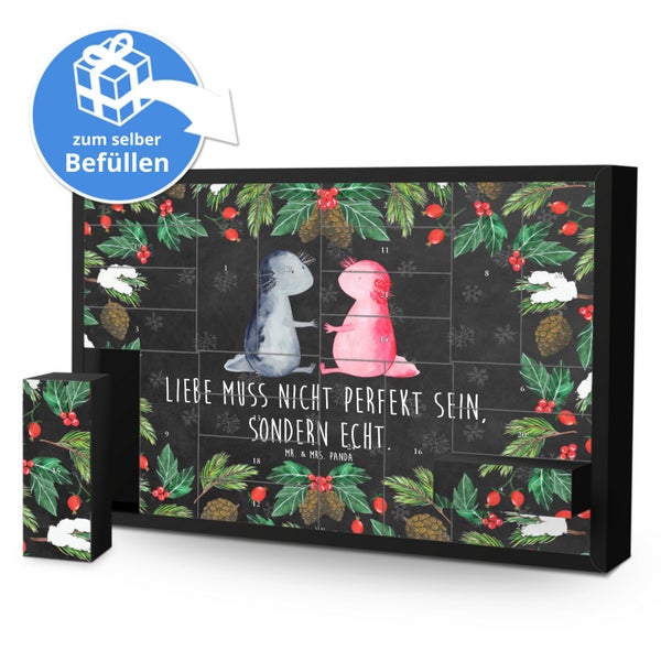 Mr. & Mrs. Panda Befüllbarer Adventskalender Axolotl Liebe - Schwarz