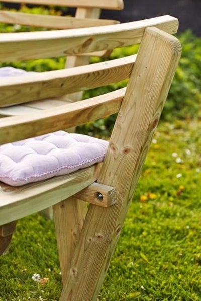 Runder Picknicktisch, Gartentisch, Gartenmöbel  - KDI Holz - 8 Plätze - mit Rückenlehne