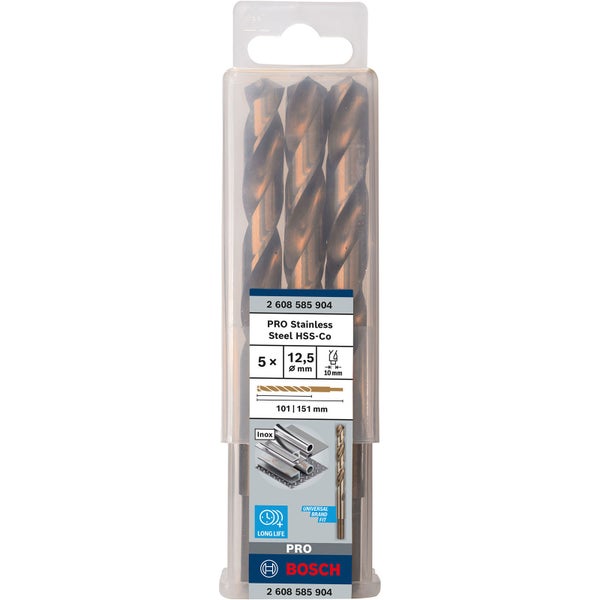 Bosch PRO Stainless Steel HSS-Co Spiralbohrer 12,5 x 101 x 151 mm - 2608585904