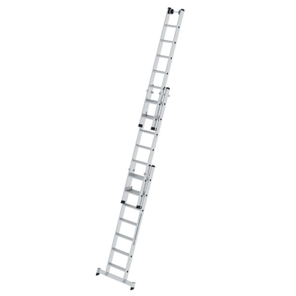 PROREGAL Stufen-Mehrzweckleiter 3-Teilig mit Traverse 3 x 7 Stufen