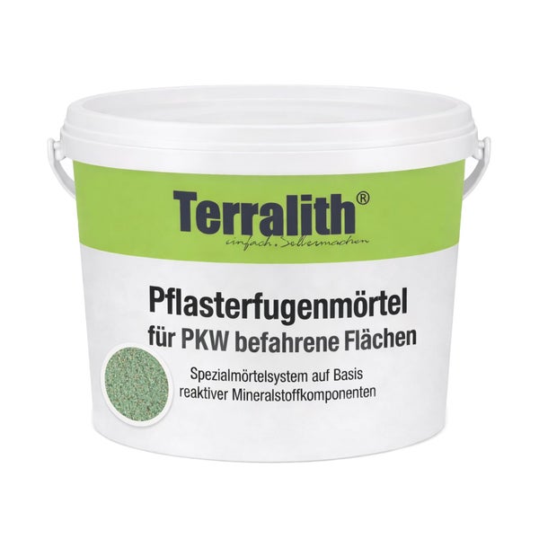 Terralith Pflasterfugenmörtel für PKW befahrene Flächen im Eimer