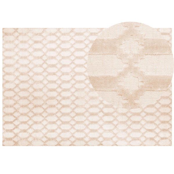 Teppich CIZRE Beige 160 x 230 cm Viskose