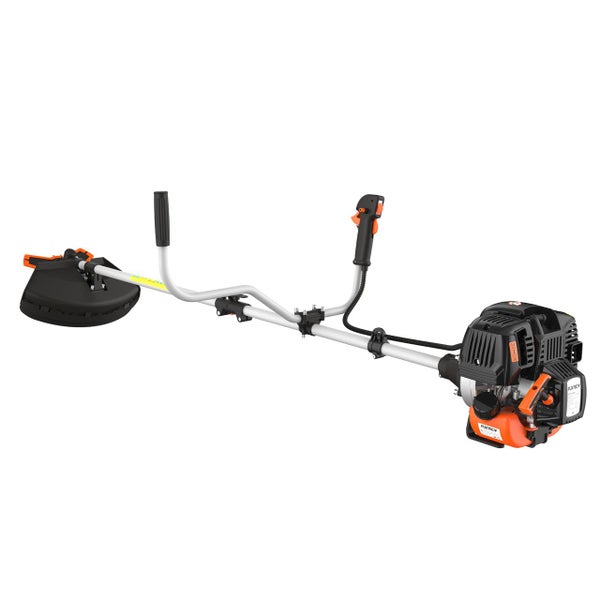 FUXTEC Benzin Motorsense FX- 4MS131 - 31ccm | 1PS Freischneider |Notstop| 7,5kg  | 320 mm  | mit Faden + Messer | 4-Takt | Komfort Tragegurt
