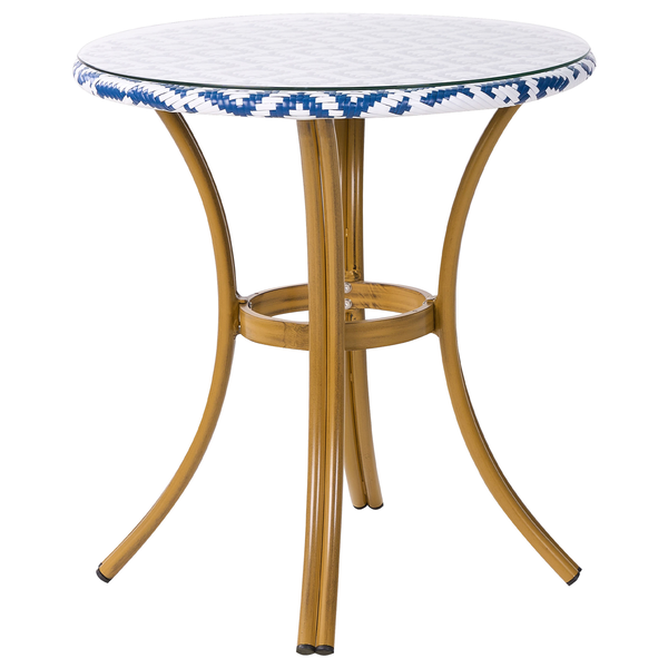 Outdoor Bistrotisch RIFREDDO 70 cm 70 cm Glas Blau