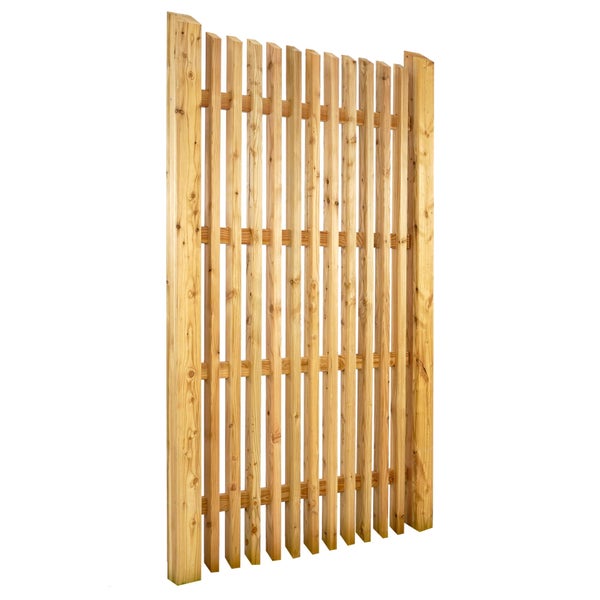 Holzzaun aus einzelnen Latten