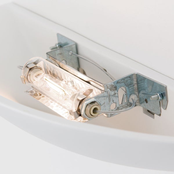 Stablampe mit Metallhalterung für eine Leuchte zur Montage