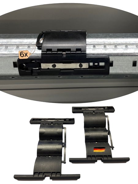 Rollwin 6x Hochschiebesicherung Rolladen starre Wellenverbinder 3-gliedrig Rolladen Aufhänger Clipverbinder für Rolladenmotor starrer Anschlag Einbruchhämmung