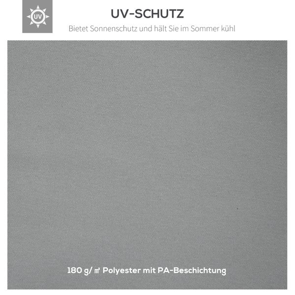 Outsunny Ersatzdach, Pavillondach für Metallpavillon, 3x4m, Polyester, Hellgrau