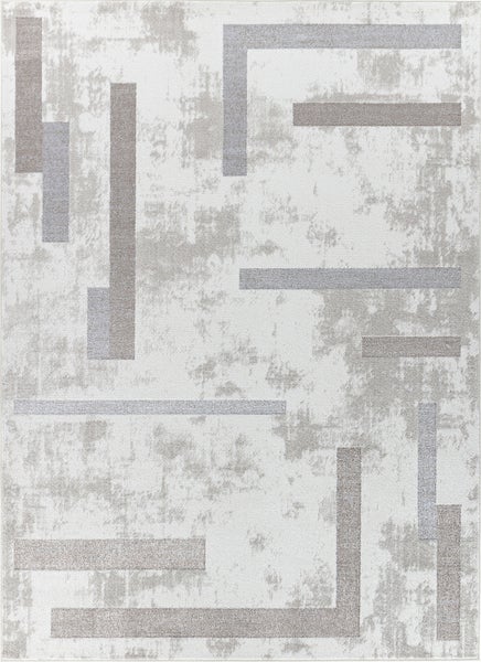 Moderner Skandinavischer Teppich Weiß/Grau 200x275 cm GABBY
