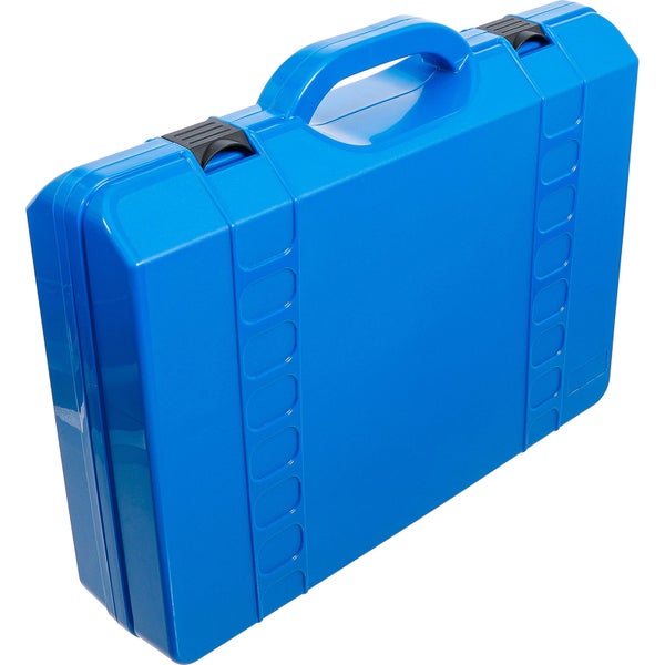 Blauer Werkzeugkoffer mit Tragegriff