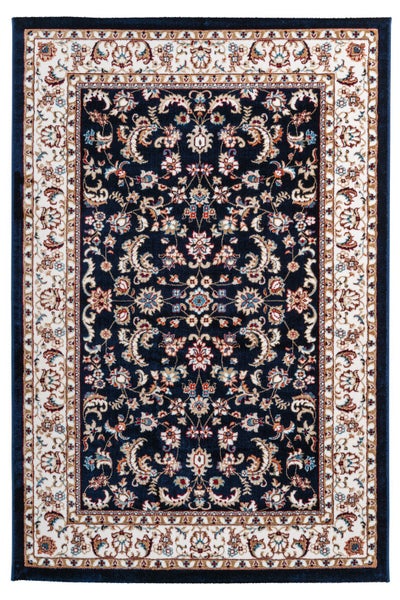 Kurzflor Teppich Aminata Blau Orientalisch 200 x 290 cm