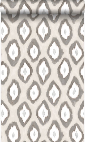 Origin Wallcoverings Tapete Ikat-Motiv Beige - 53 cm x 10,05 m - 346916