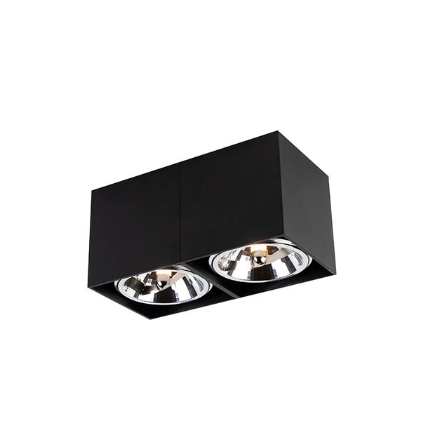 Schwarze Deckenleuchte mit zwei Strahlern