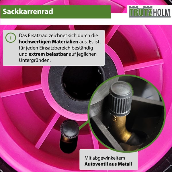 Sackkarrenrad mit Metall Autoventil von TrutzHolm