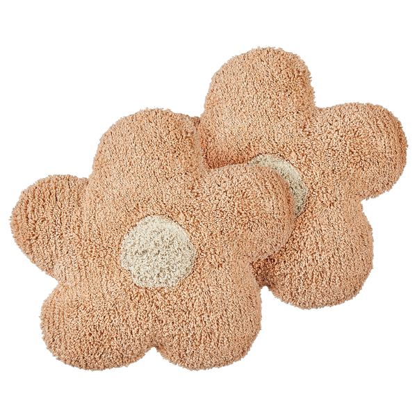 Dekokissen 2er Set SORREL Baumwolle 30 x 30 cm Pfirsichrosa Blume