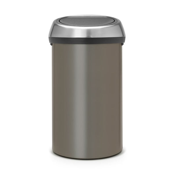 Brabantia Abfallbehälter Mit Soft Touch Öffnung 60 Liter HxBxT 71 x 40 x 40 cm Metall Platin