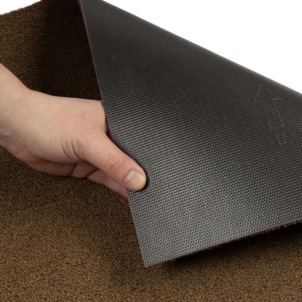 FLOORDIREKT Nylon Teppichfliese Edinburgh - 50 x 50 cm - Selbstliegend - Braun