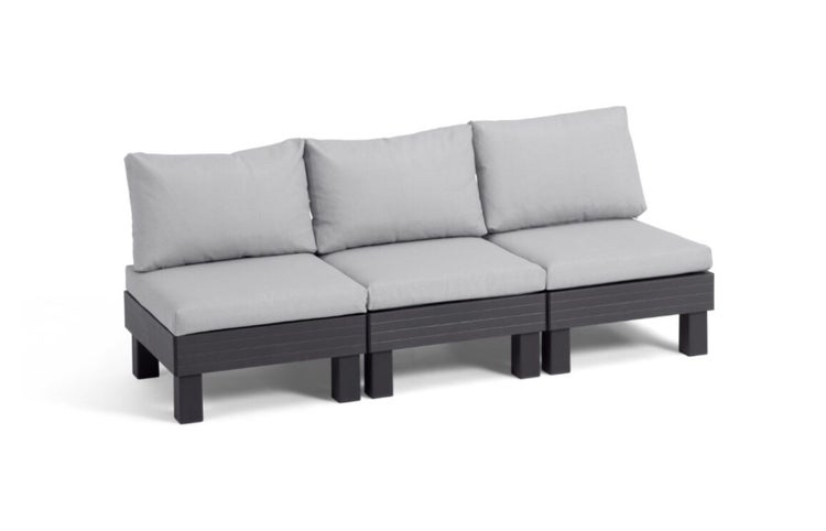Keter Elements Loungebank - 3 Personen - Graphit | HORNBACH