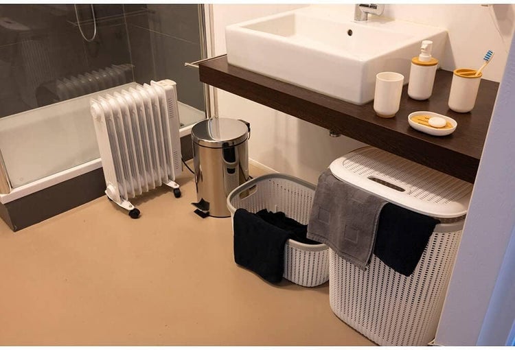 JUNG YPSOS WIN15 Heizung Elektrisch mit Thermostat, 7 Heizlamellen, Ölradiator 1500 Watt Energiesparend, mobile Elektroheizung für Räume bis 20qm, Elektrische Heizgerät Mobil