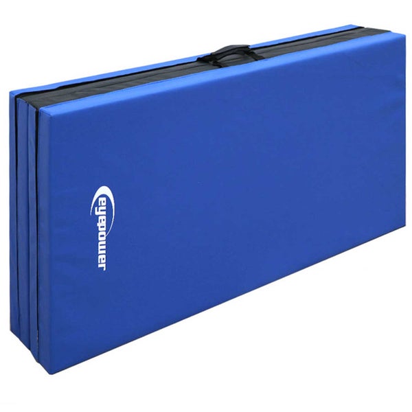 220x110 Klappbare Gymnastikmatte - 5cm dicke Turnmatte Blau Schwarz