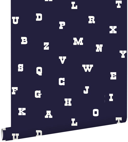 ESTAhome Tapete Alphabet Blau - 53 cm x 10,05 m - 137327