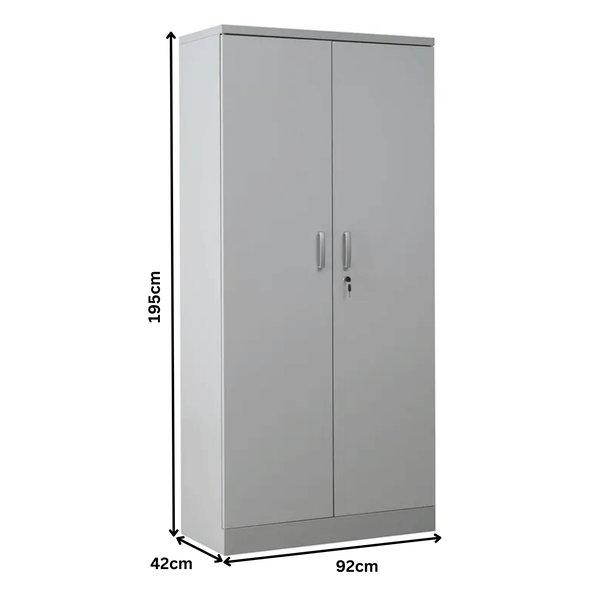 PROREGAL Aktenschrank Beetle 4 Fachböden HxBxT 195 x 92 x 42 cm Grau