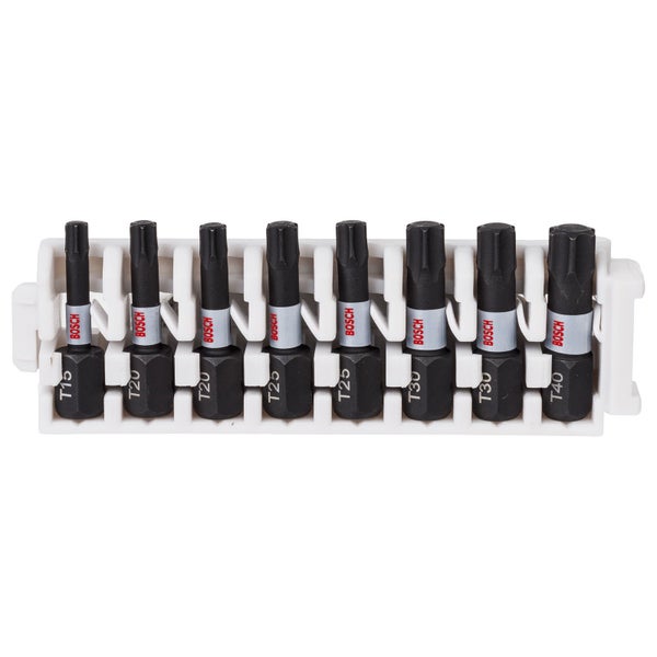 Bosch PRO Torx Impact Bit T15; T20(x2); T25(x2); T30(x2); T40 25 mm 8-tlg. - 2608522322