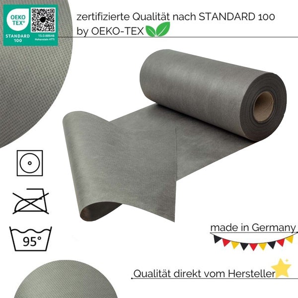 Sensalux Kombi-Set 1 Tischdeckenrolle 1m x 25m beere + Tischläufer 30cm grau