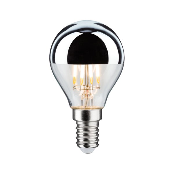 Modern Classic Edition Standard 230V LED Tropfen Kopfspiegel E14 4x440lm 4x4,8W 2700K dimmbar Kopfspiegel Silber
