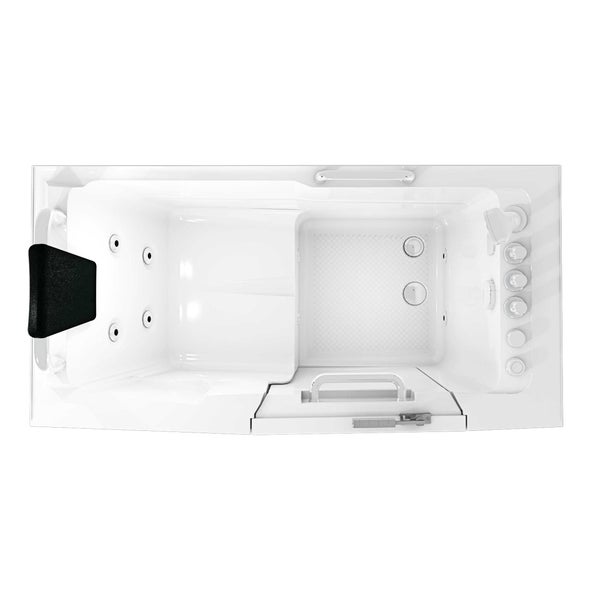 Begehbare Badewanne mit Handbrause, Armaturen und Einstiegstür