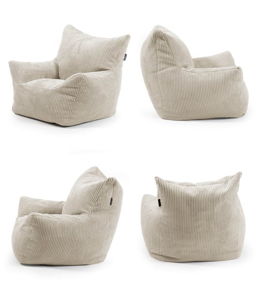 mokebo Kindersessel aus Cord 'Der Pausenheld', Sitzsack Kinder, Kindersitzsack in Beige