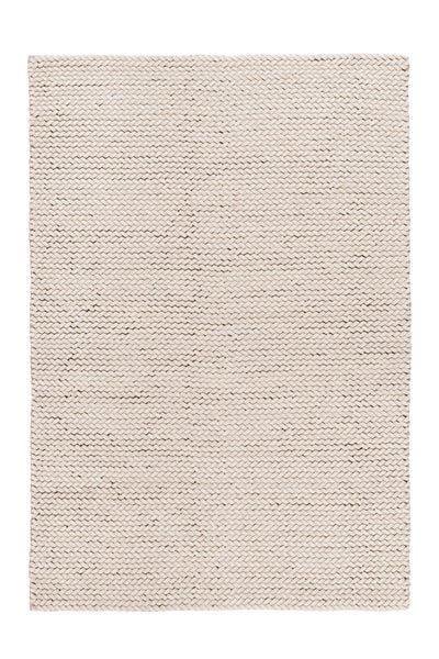 Rechteckiger Webteppich mit geflochtener Struktur