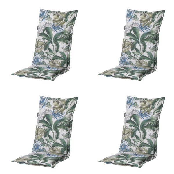 Hochlehnerauflage Bliss blau - Ca. 123x50 cm - 4er-Set